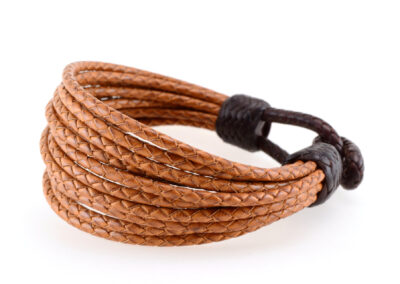 Pulsera en cuero Abanico G